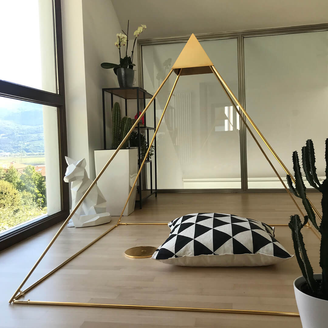 Zuccari Piramide smontabile angolo evoluto Dorata - Varie Dimensioni -